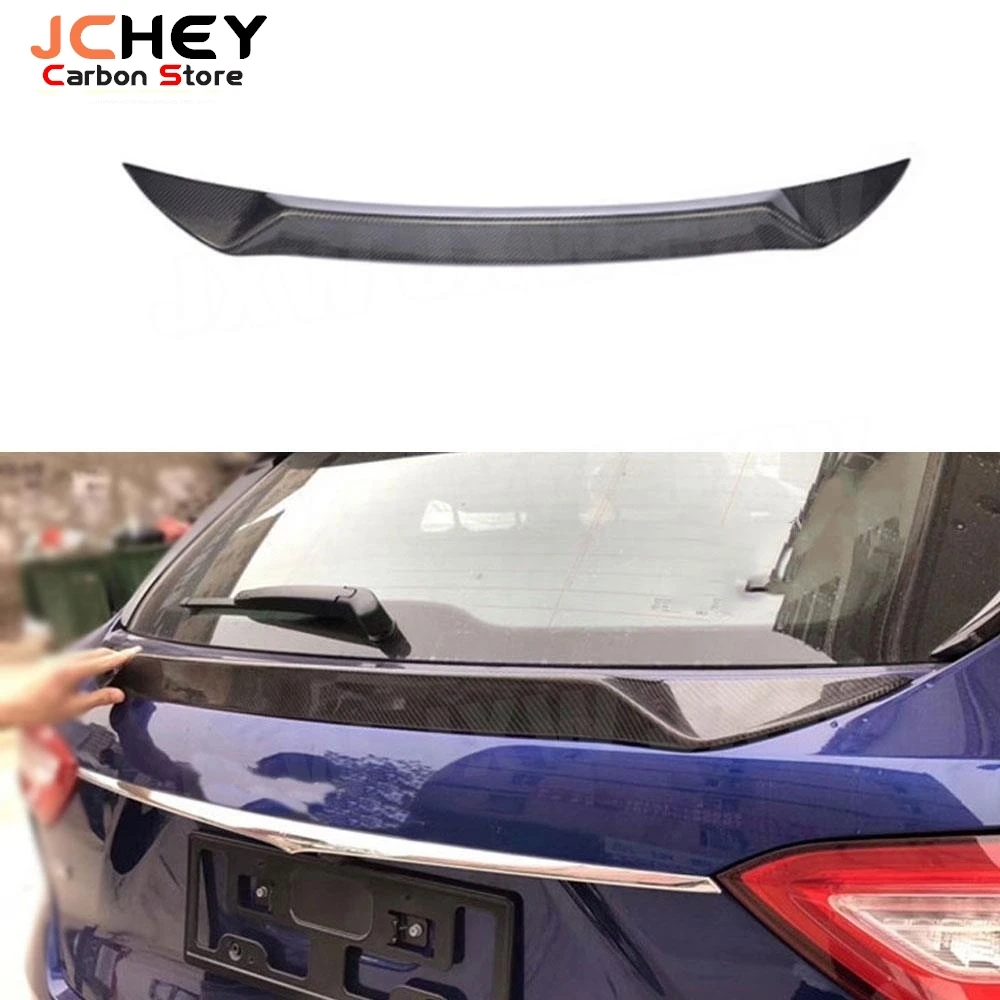 

JCHEY Carbon Fiber Rear Spoiler Middle Wings for Maserati Levante S Sport Spoiler 2016-2018 Boot Exterior Car