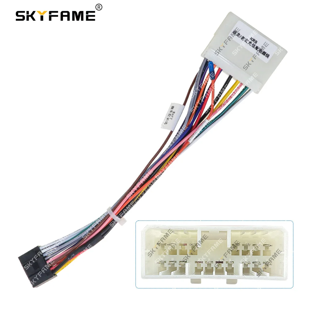 

SKYFAME Car 16pin Wiring Harness Adapter Canbus Box Decoder For Ssangyong Sgmw Wuling Hongguang Android Radio Power Cable