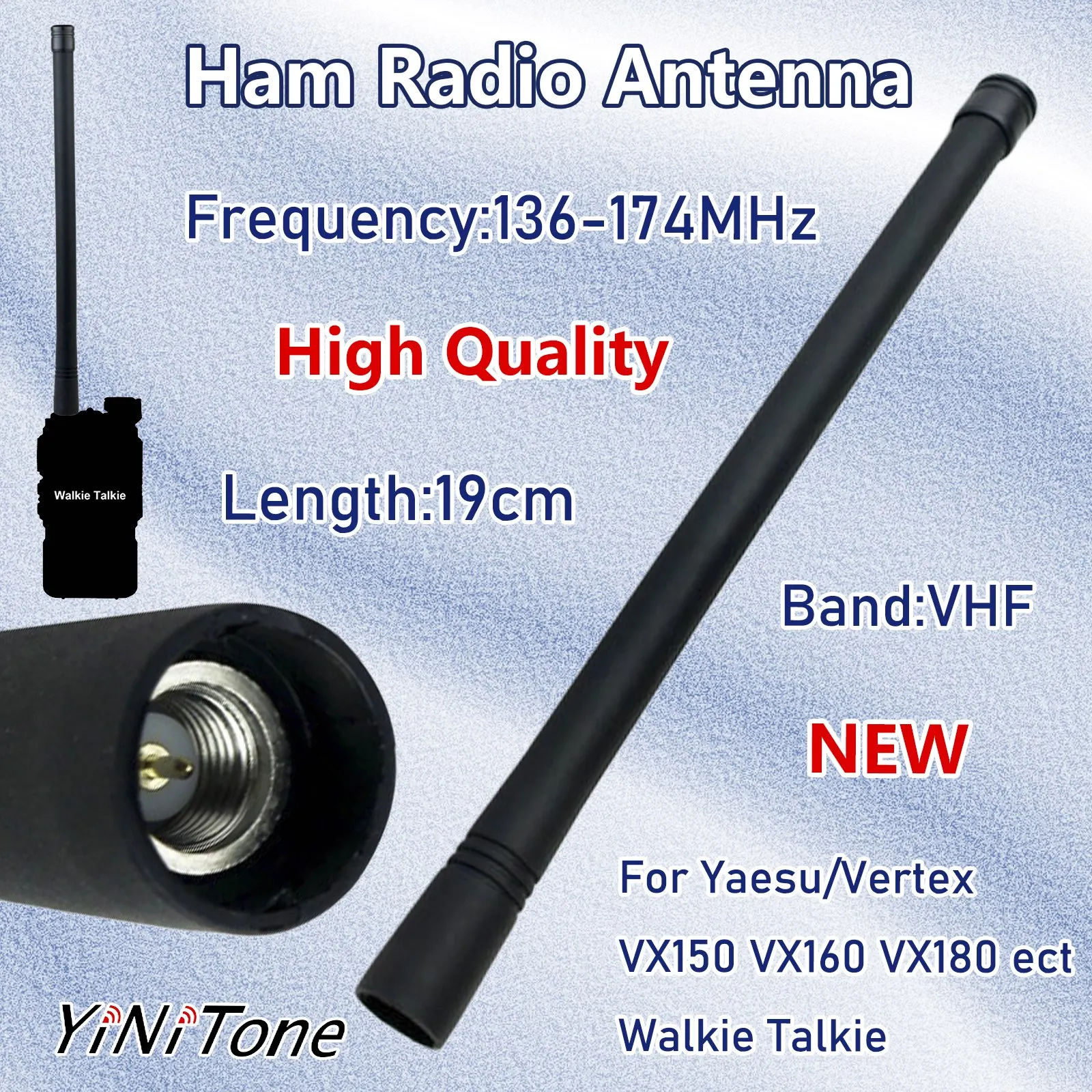 

Radio VHF Antenna Male Connector 136-174MHz For Yaesu/Vertex VX-150 VX-160 VX-180 Walkie Talkie