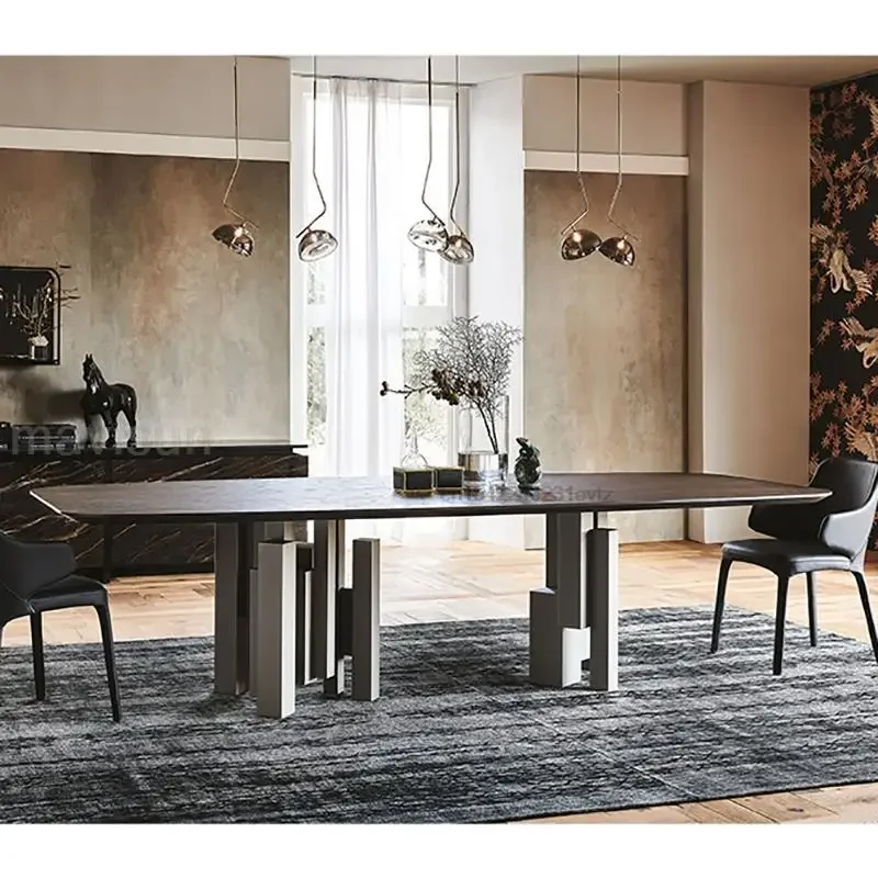 Restaurant Tables Reception Ceramic Dining Table Kitchen Modern Rooms Dinning Sets Round Elegant Chairs Rectangular Marble Room