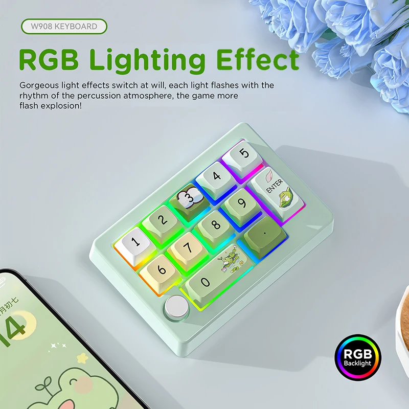 Teclado mecánico retroiluminado para juegos, teclas intercambiables en caliente, trimodo BT, inalámbrico, RGB, teclado de programación para escritorio/portátil