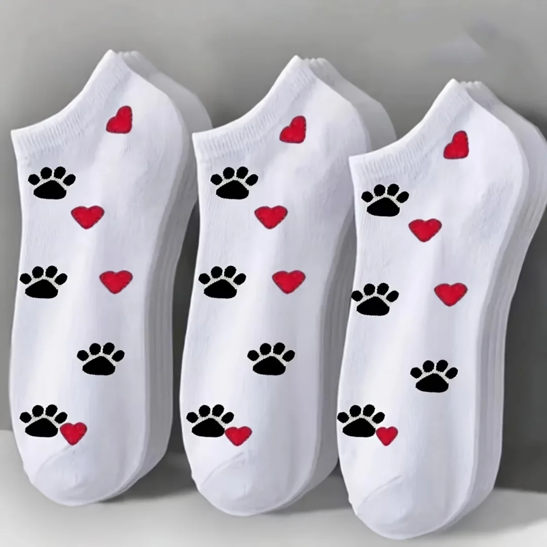 12 Paar Damen-Sportsocken mit Katzenkratzmuster - Feuchtigkeitsableitende Elastische Gerippte Bündchen, Einfarbige Vielseitige Socken