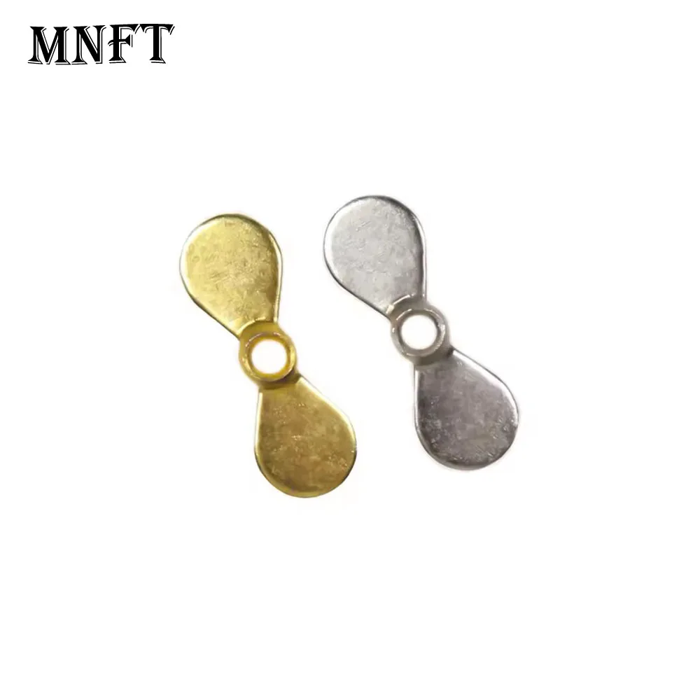 40Pcs Edelstahl Kleine Propeller Spinner Klinge DIY Harte Angeln Locken Haken Köder Richtige Jig Spinner Köder Angeln Zubehör