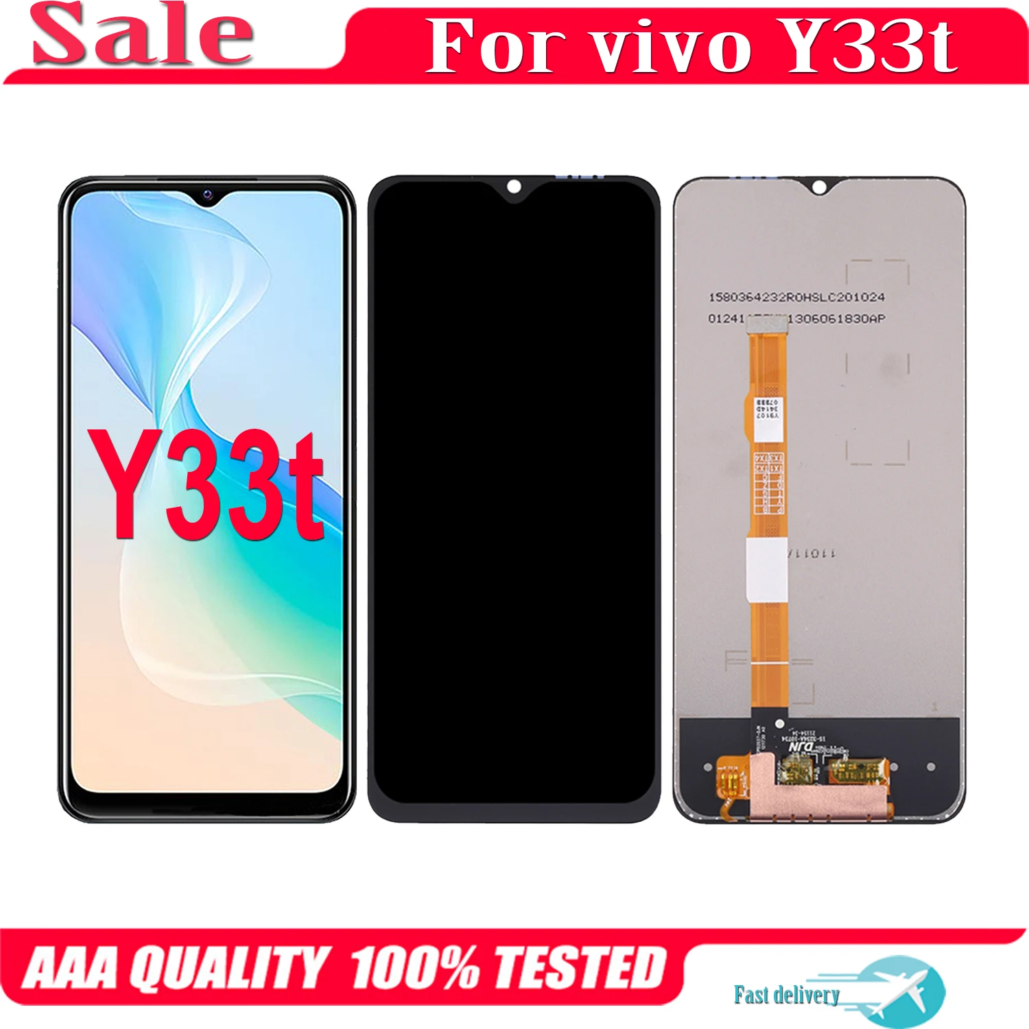 

For Vivo Y33t LCD Display Touch Screen Replacement Digitizer Assembly