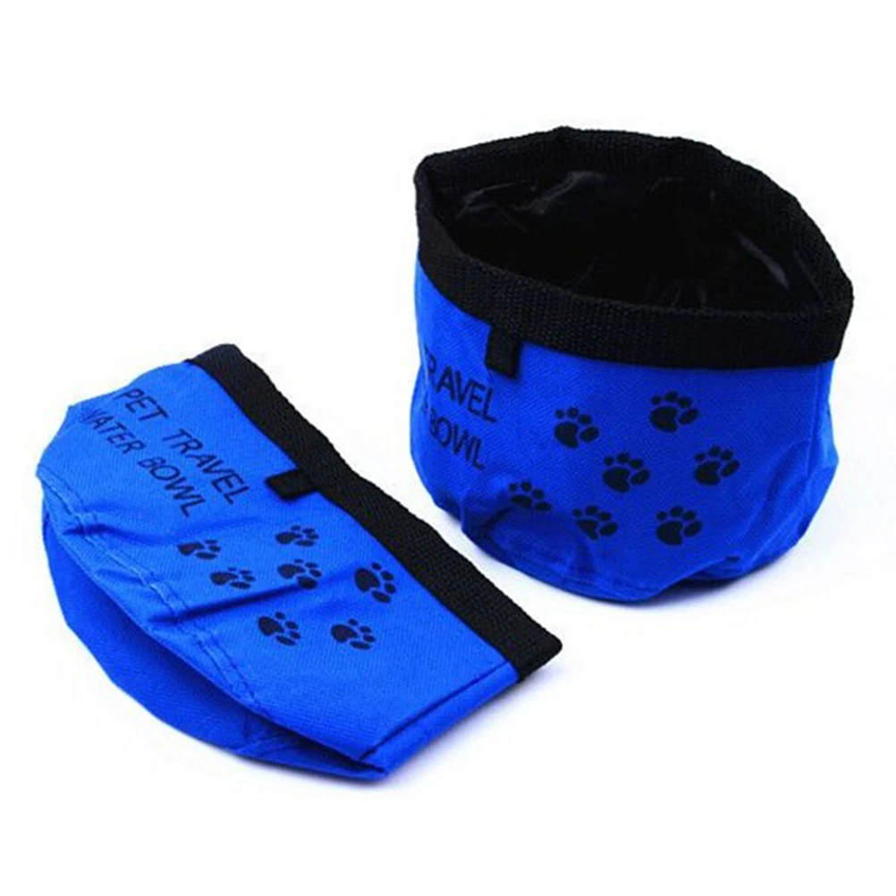 

2Pcs Waterproof Dog Bowl Foldable Portable Pet Bowl for Small Dogs Travel Oxford Cloth Durable Storage