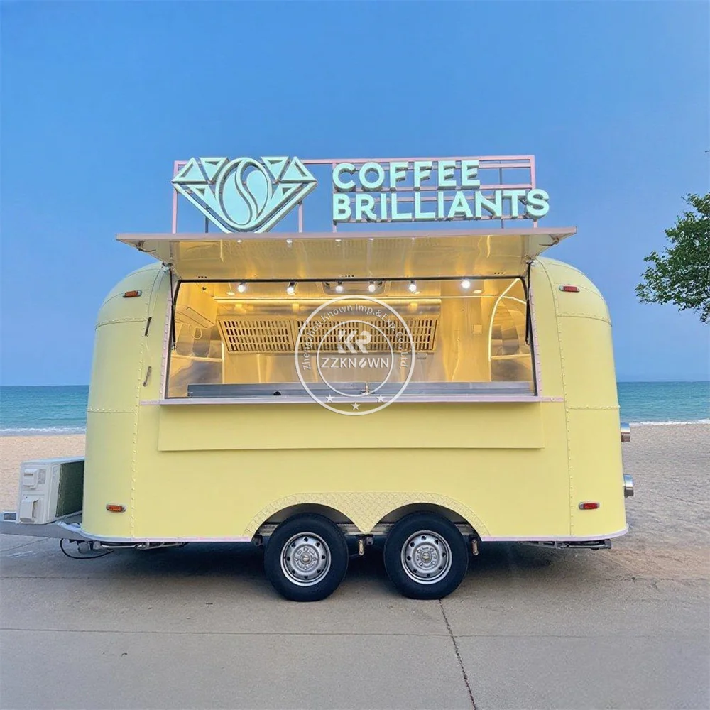 

Outdoor Kiosk Street Mobile Restaurant Snack Coffee Food Truck Trailer Custom Concession Fast Food Trailer With Full Kitchen