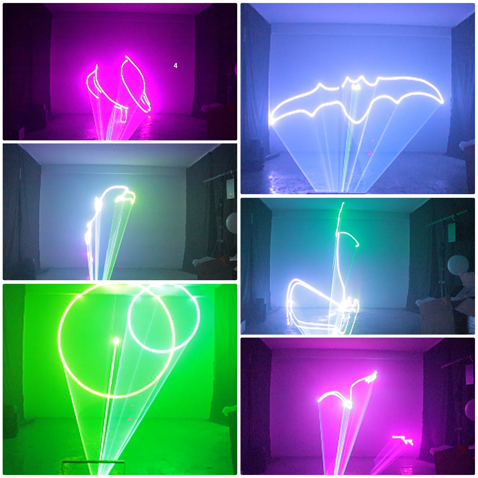 

APP Control 15W Full Color Animation Projector 20Kpps Beam Scanner ILDA Stage Show Light DMX512 For Bar KTV Disco Nightclub