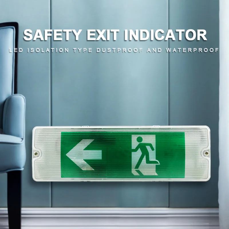 

ABS Luminous Safety Guidance LED Emergency Exit Lighting Sign Escape Evacuation Indicator Light For Hotel Hospital Library