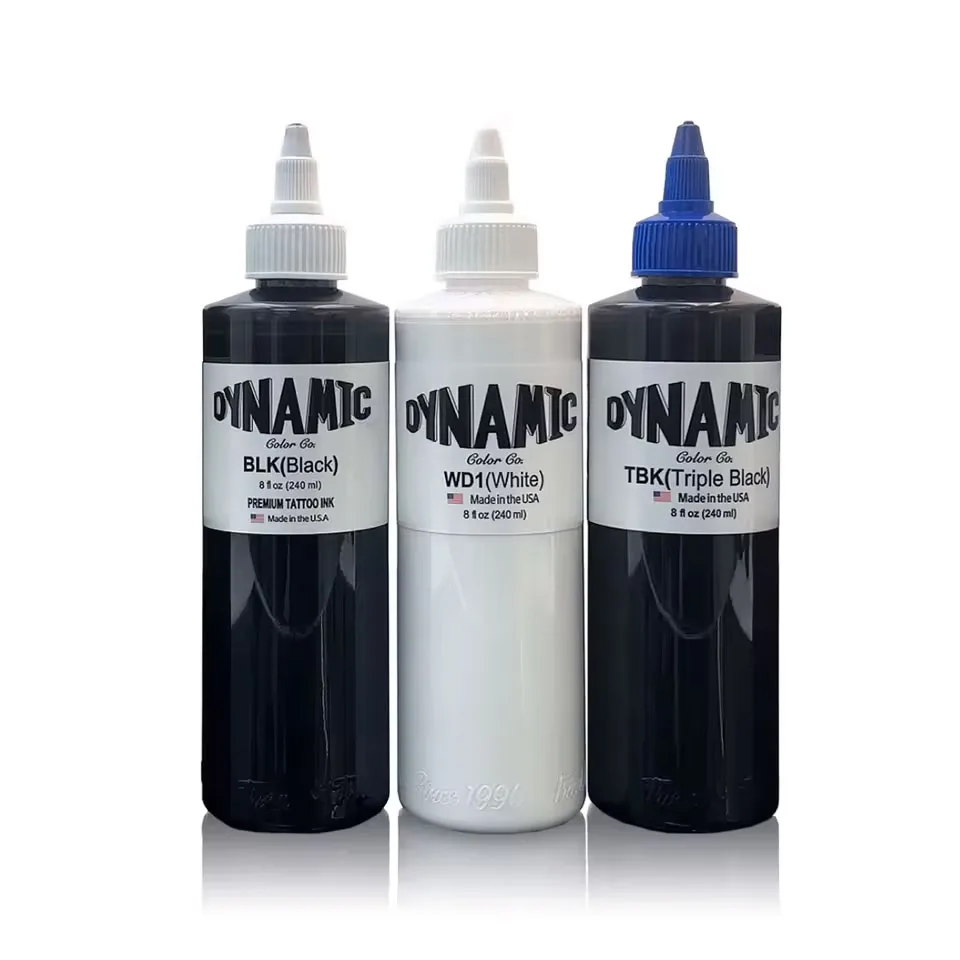 Tinta de tatuaje negra original TBK BLK WD1 Triple Black Ink de 8 onzas (240 ml), pigmento profesional para tatuajes, pigmento permanente para arte corporal.