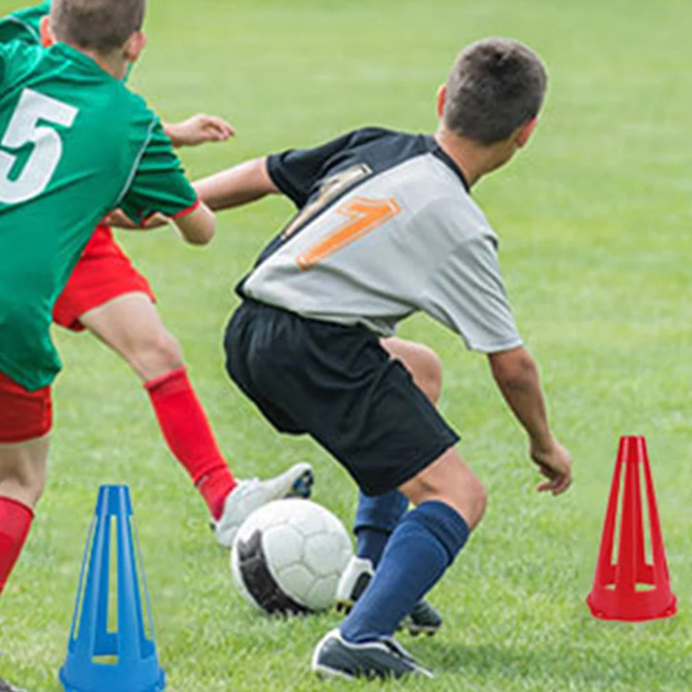 

6Pcs Soccer Training Obstacles Windproof Marker Cones Stable Base Agility Practice Barriers Outdoor Football Flexibility Drills