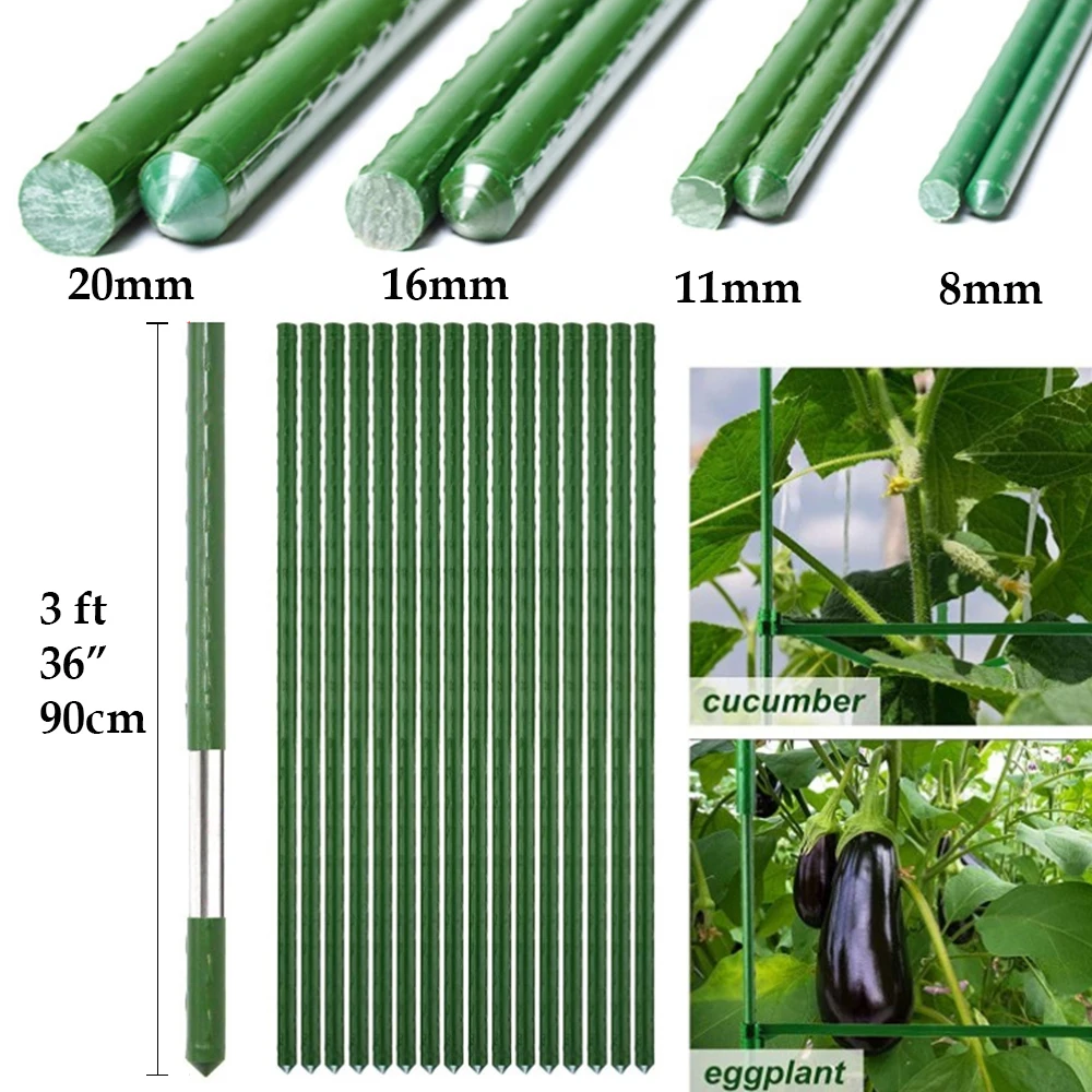 

Plastic Coated Steel Pipe for Climbing Plants Flowers and Vegetables, Gardening Pillar, Length 36 "(90cm)