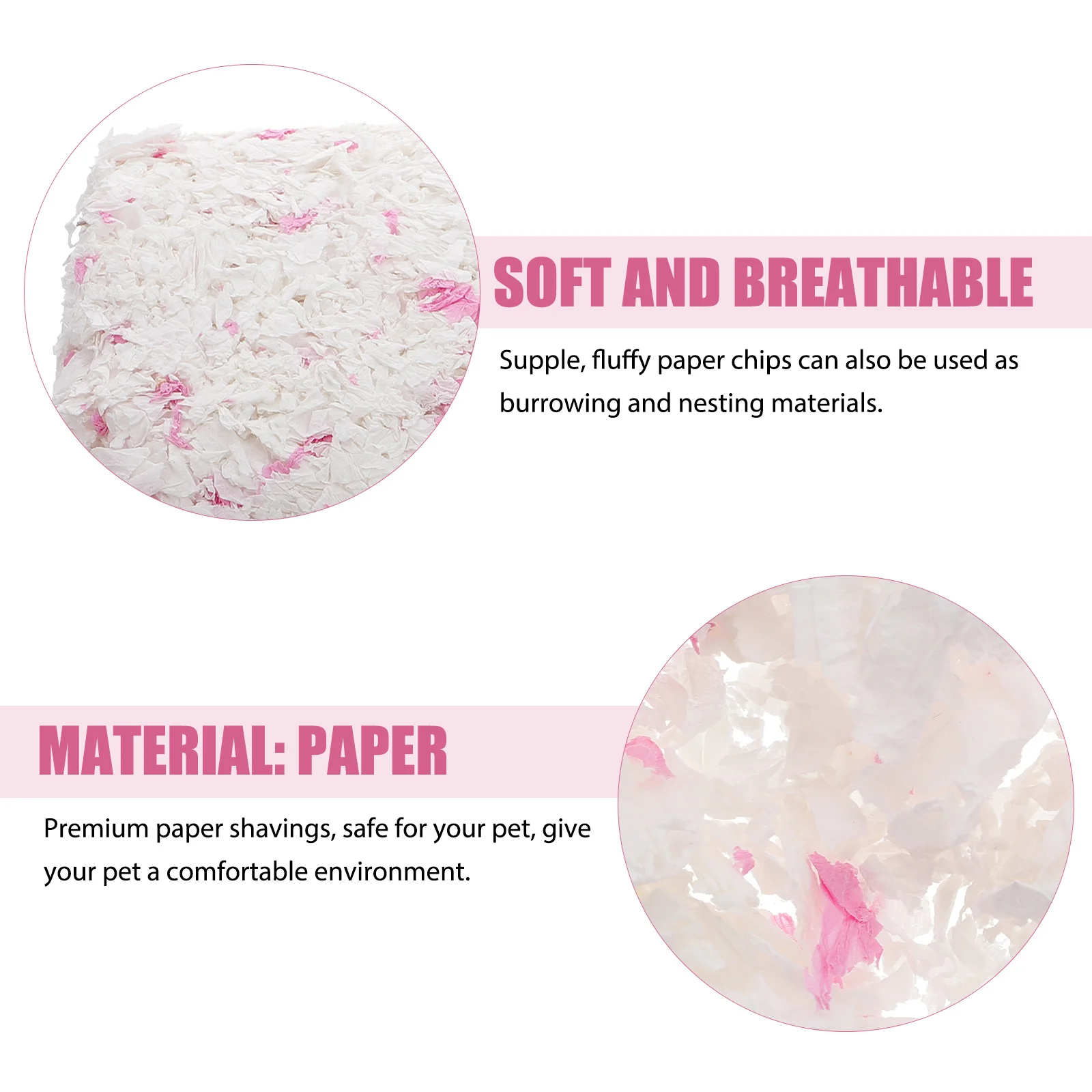 

Paper Cotton Pad Pet Cage Liner Soft Chips Hamster Bedding Supplies Small Animal Nesting Burrowing Mold Inhibiting