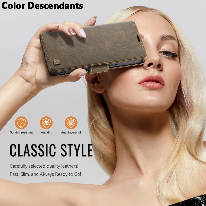 Casing Ponsel untuk iPhone 16 Pro Max 15 Plus 14 13 12 11 Dompet Kulit Pengisi Daya Nirkabel Magnetik Tas Belakang Penutup Dudukan Lipat Kartu