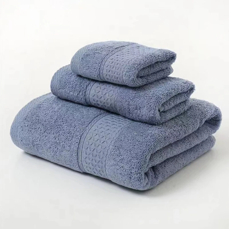 3pcs Luxurious Cotton Towel Set Ultra Soft Highly Absorbent Includes 1 Bath Towels 1 Hand Towels 1 Washcloths For Home Bathroom