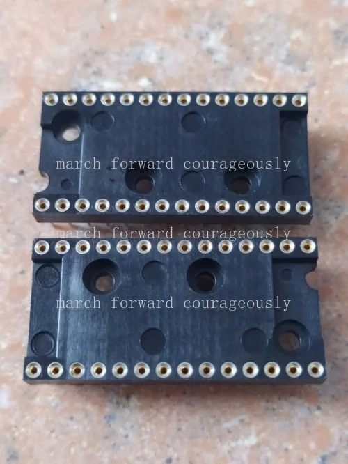 Round hole IC socket with 28 pins, brand new and original.