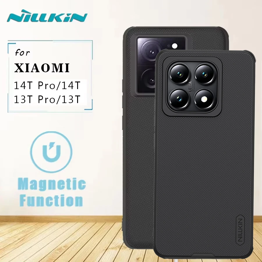 

for Xiaomi Mi 14T 13T Pro 5G Magnetic Case Nillkin Super Frosted pro Ultra-thin Shockproof TPU+PC Back Cover Magsafe Case