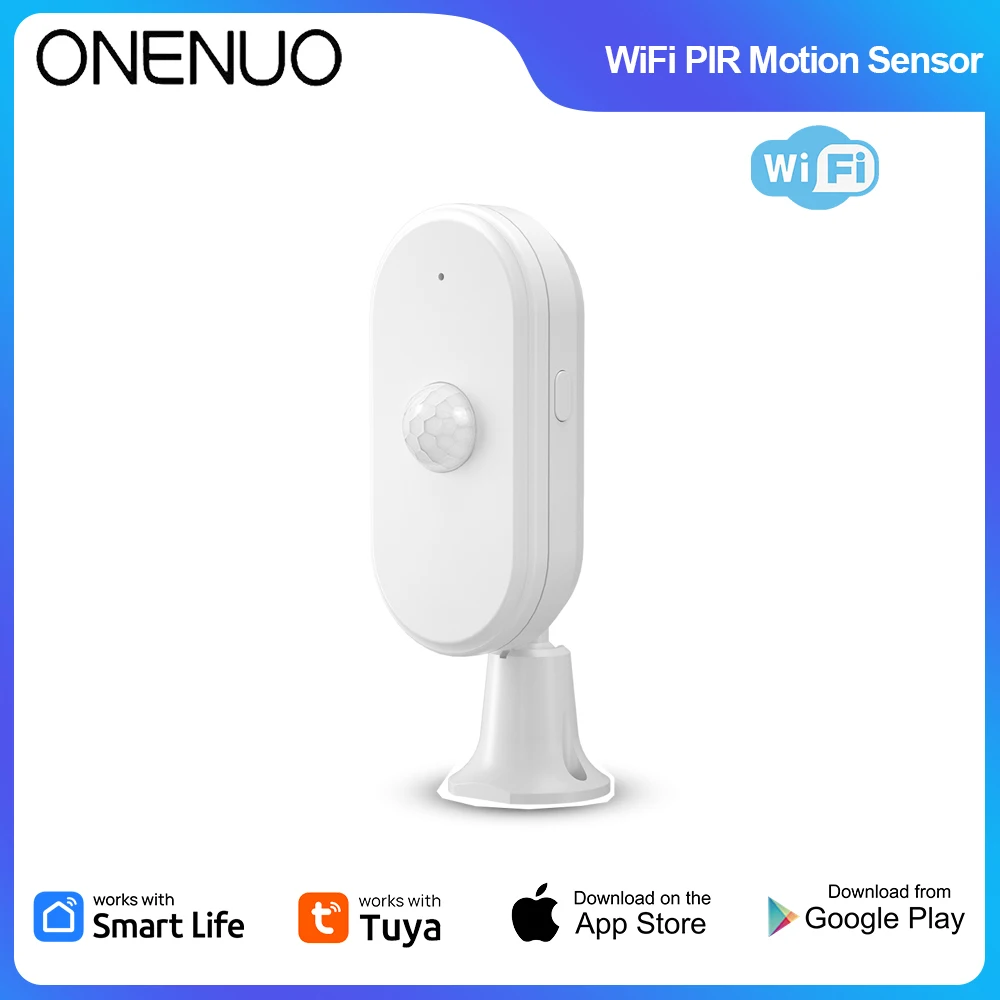 

ONENUO Human PIR Motion Sensors Detector Smart Life PIR Home Security Tuya WiFi Security Burglar Alarm Infrared Movement