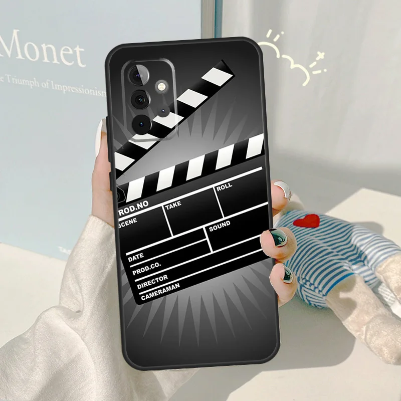 Film Clapperboard Clapper Board Soft Silicone Cover For Samsung A72 A52 A42 A32 A22 A12 A52S A21S A51 A71 A40 A50 A70 Case