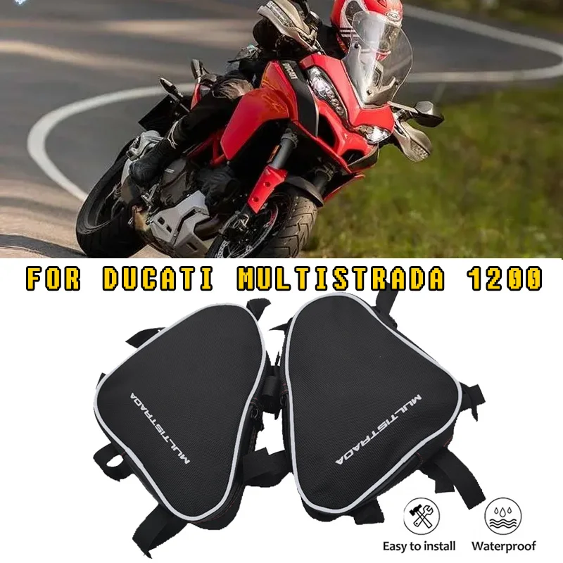 Motorcycle For DUCATI Multistrada 1200 Waterproof Repair Tool Placement Bag Frame Crash Bar Package Toolbox Bags