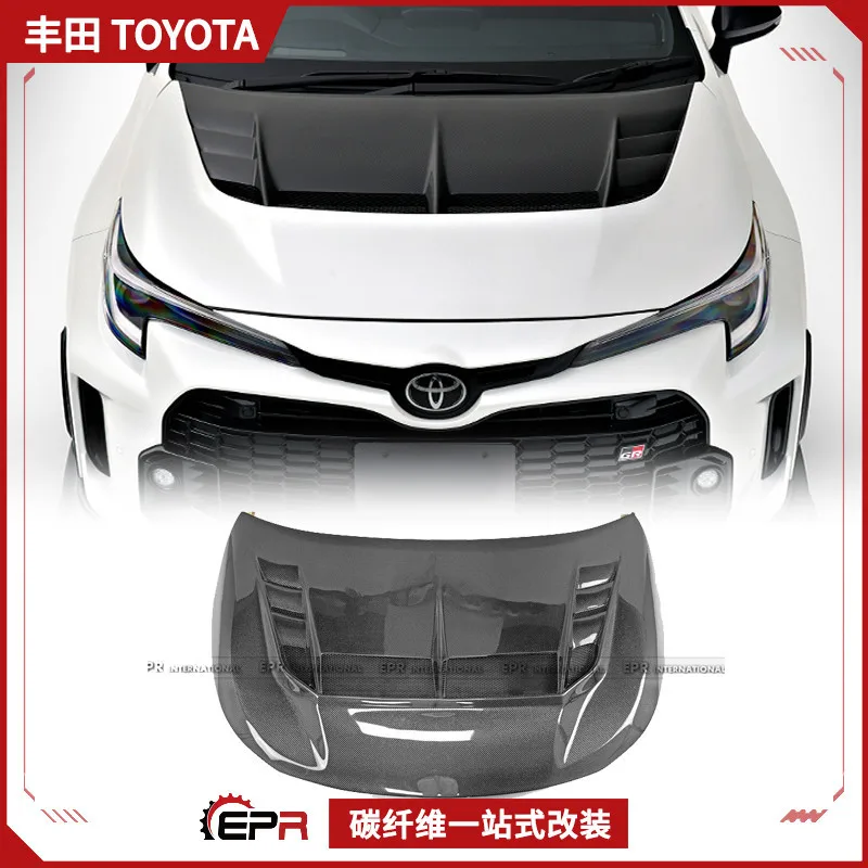 

Suitable for GR Corolla Carbon Fiber Varis Style Ventilated Hood Modification Part