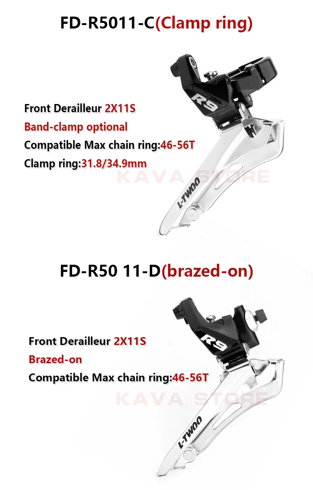 LTWOO R9 2x11S Road Bike Derailleurs X11 Chain Cassettes 11V Groupset for R5800 R7000 2X11V Completo Kit