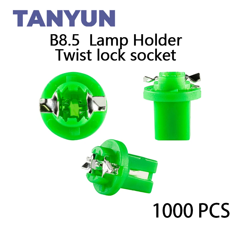 

TANYUN Signal Lamp B8.5d Twist Socket Instrument Panel Cluster Socket Lamp Holder Base B8.5d Green 1000PCS Car Bulbs Base