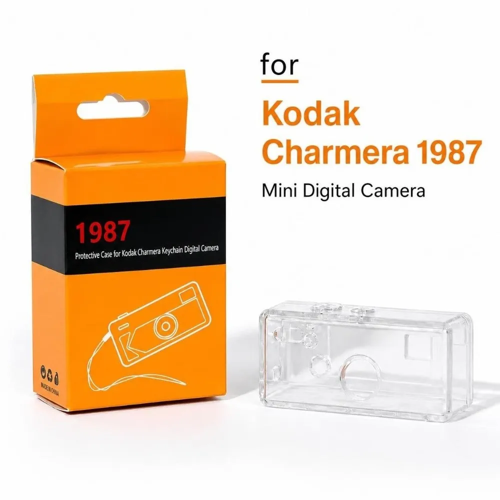 PC Clear Camera Case High Transparency Drop Protection PC Shell Lightweight Scratch Resistant for Kodak Charmera 1987