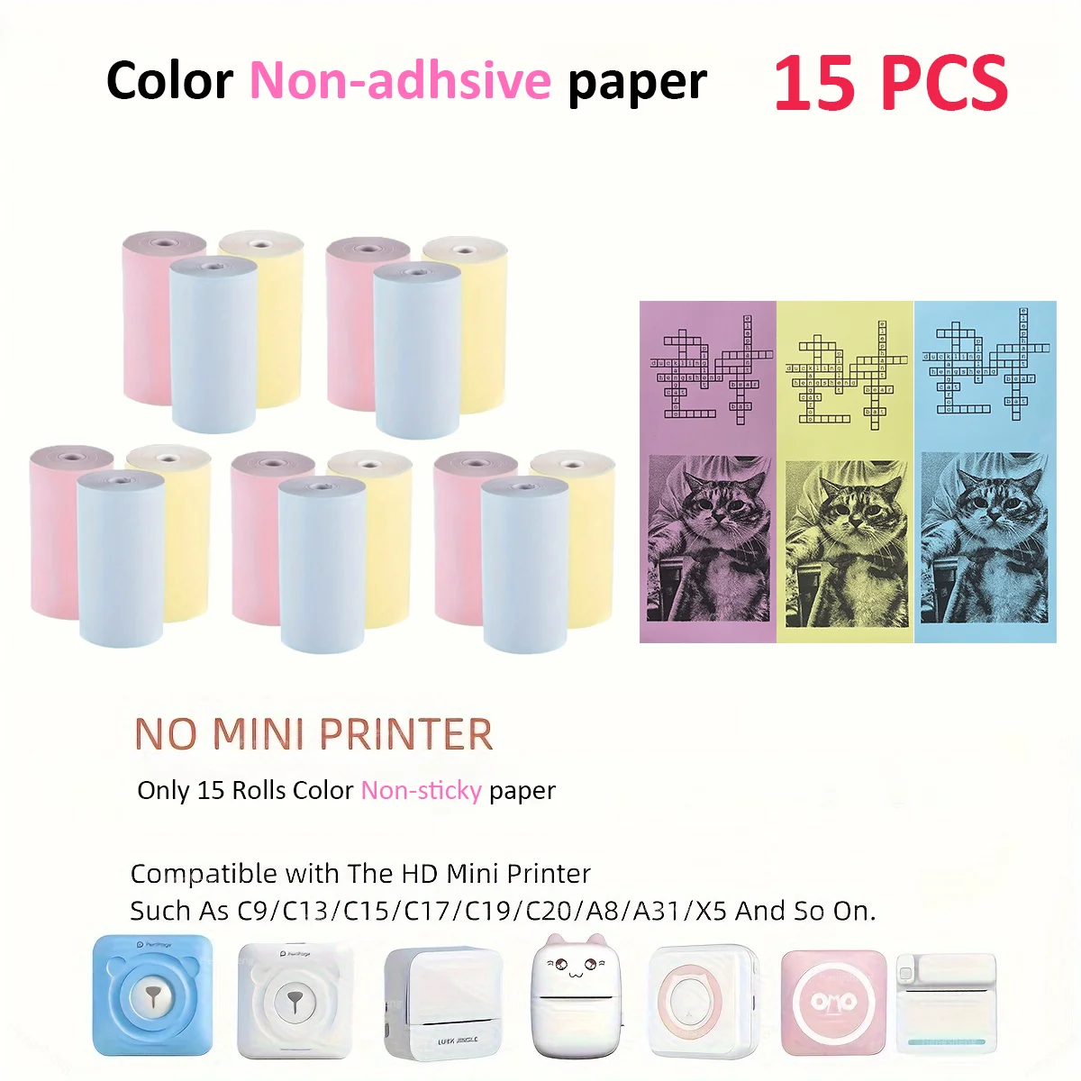 Thermal Paper MINI Printing Self-adhesive Label Sticker For Mini Printers Photo for printer transparent thermal Stickers paper