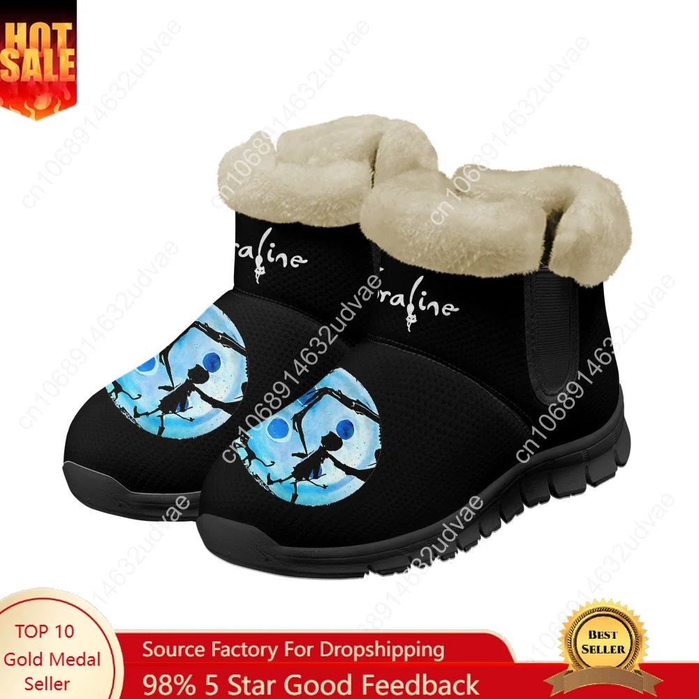 

Coraline The Secret Door Snow Boots Mens Womens Teenager Shoes Keep Warm Casual Lightweight Couple Sports Custom Sneakers
