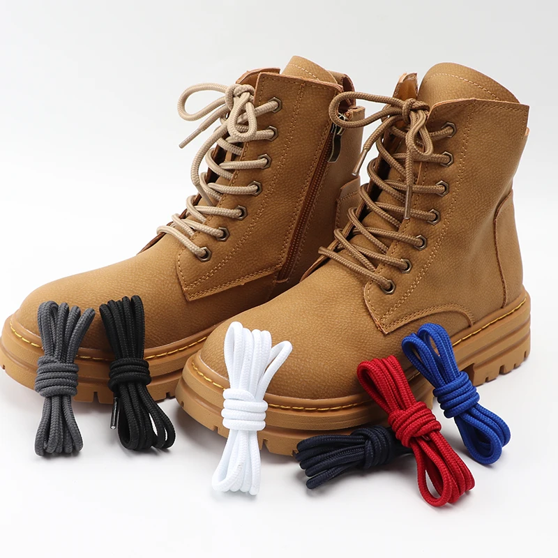 

New Classic Round Double-deck Shoelaces Durable Polyester Shoe Laces Boot Solid Laces Rugged and Wear-resistant Sneaker Shoelace