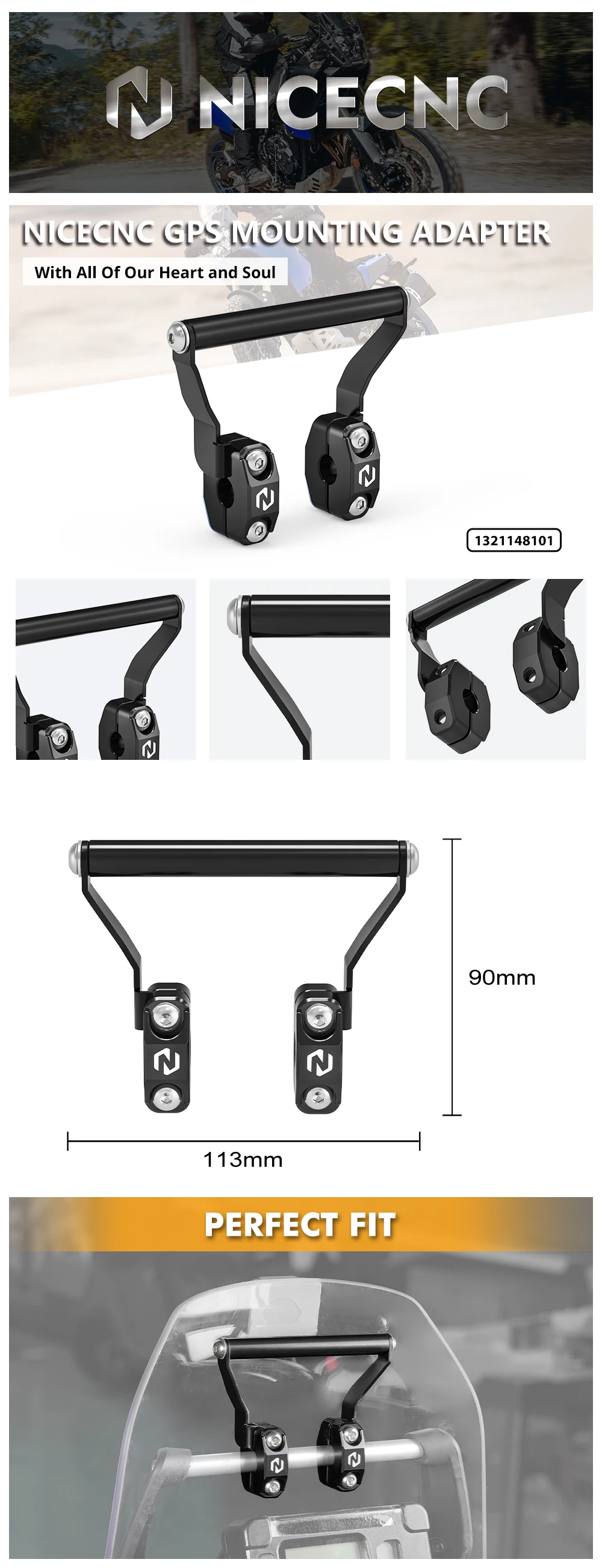 Motorrad Navigation Halterung GPS Halterung Für Yamaha Tenere 700/XTZ700 2019-2024 Tenere 700 Rally Edition aprilia Tuareg – Detail 6