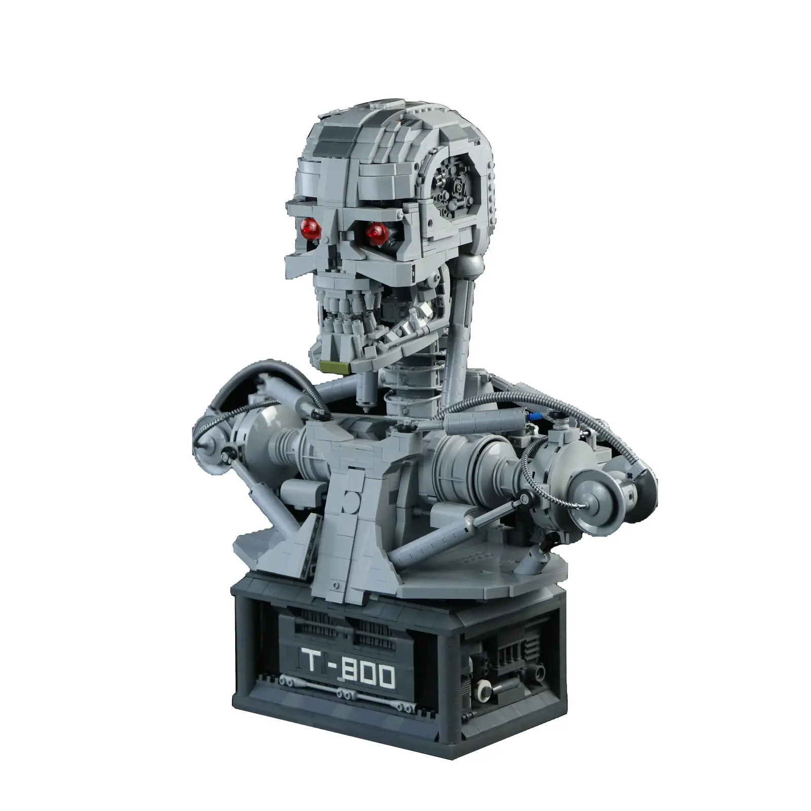 T-800 Bust Model with Power Functions and LED Eyes 3082 Pieces MOC Build