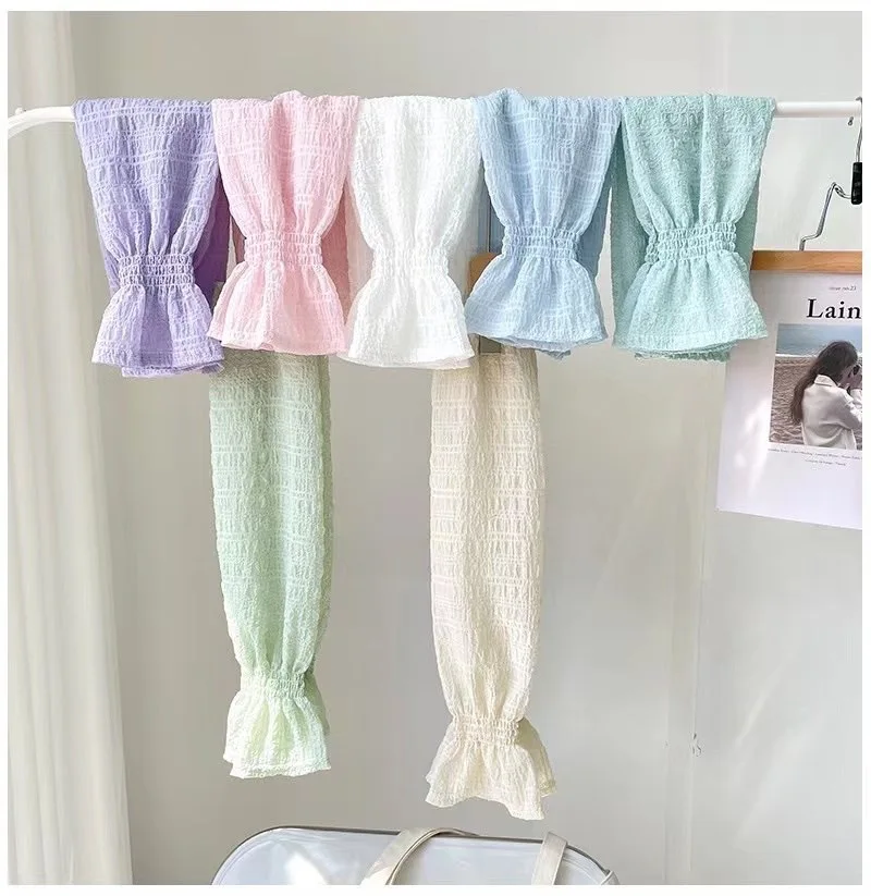 Summer puff ice sleeve loose solid color flared sleeve riding thin UV sleeve sleeve