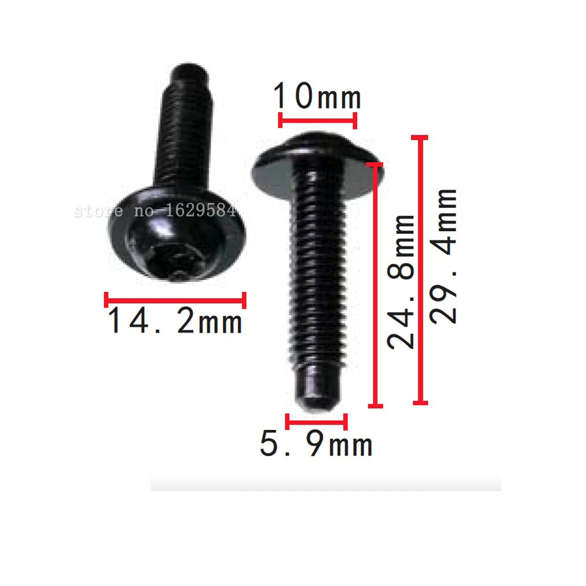 

100x Screw bolt for Door and Panel,Bumper fit VW Audi N90969901