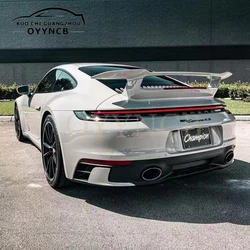 New Sport Design Carbon Fiber FRP Auto Wing Spoiler Rear Trunk Lip Spoilers Fit for Porsche Carrera 911 992 2019 2020 2021 2022