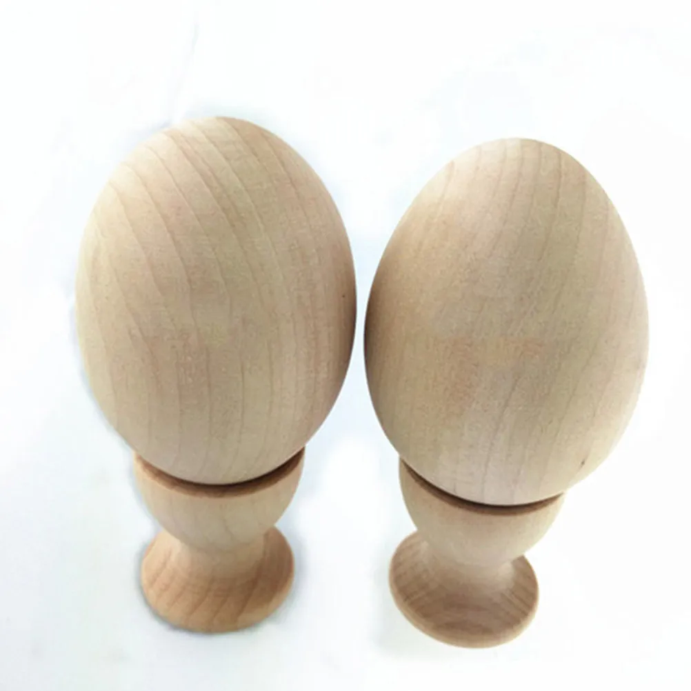 6Pcs Wooden Simulation Eggs Artificial Realistic Set for Creative Kids Children Educational Playhouse DIY Pretend Games
