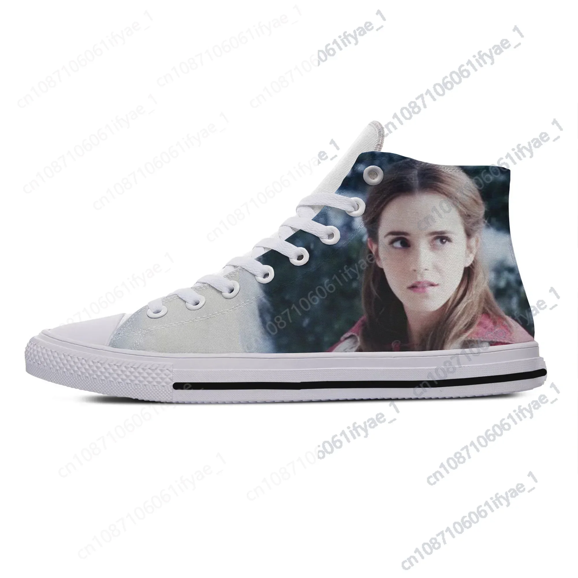 

Hot Cool Fashion Funny Summer High Quality Sneakers Handiness Casual Shoes Men Women Emma Watson High Top Classic Board Shoes