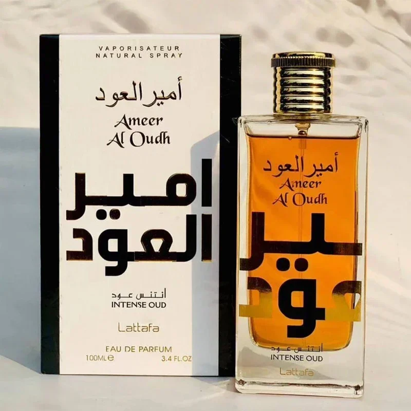 Fragrância de madeira avançada líquida âmbar árabe, longa duração, forte ameiro al oud intenso oud eau de parfum spray para unissex 100ml