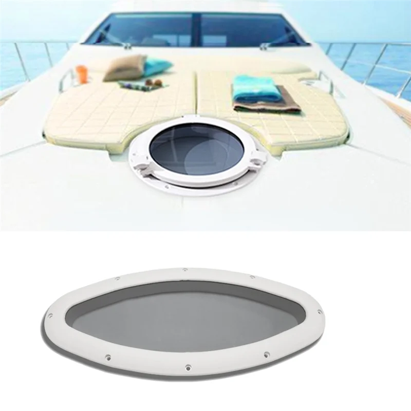 Marine Boat Yacht RV Oval Shape Porthole Oval Hatches Port Lights Replacement Windows Port Hole Opening Portlight