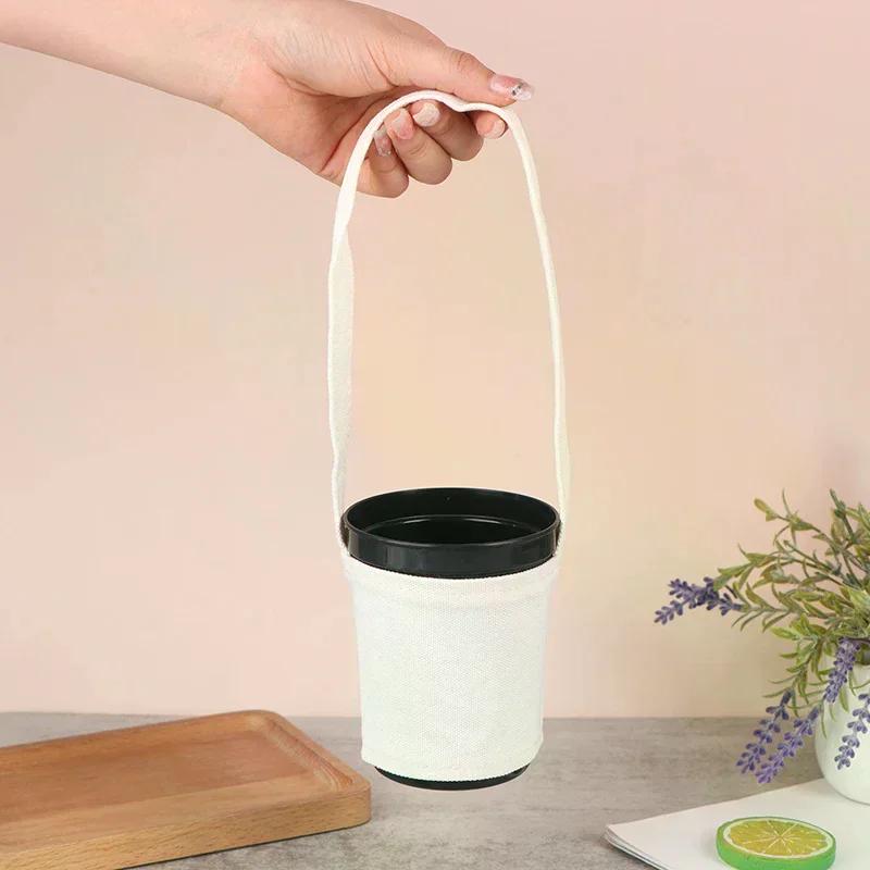1pc Drink Cup Set Milk Tea Bag Environmental Protection Canvas Bags Portable Cup Holder Bags Cups Accessories
