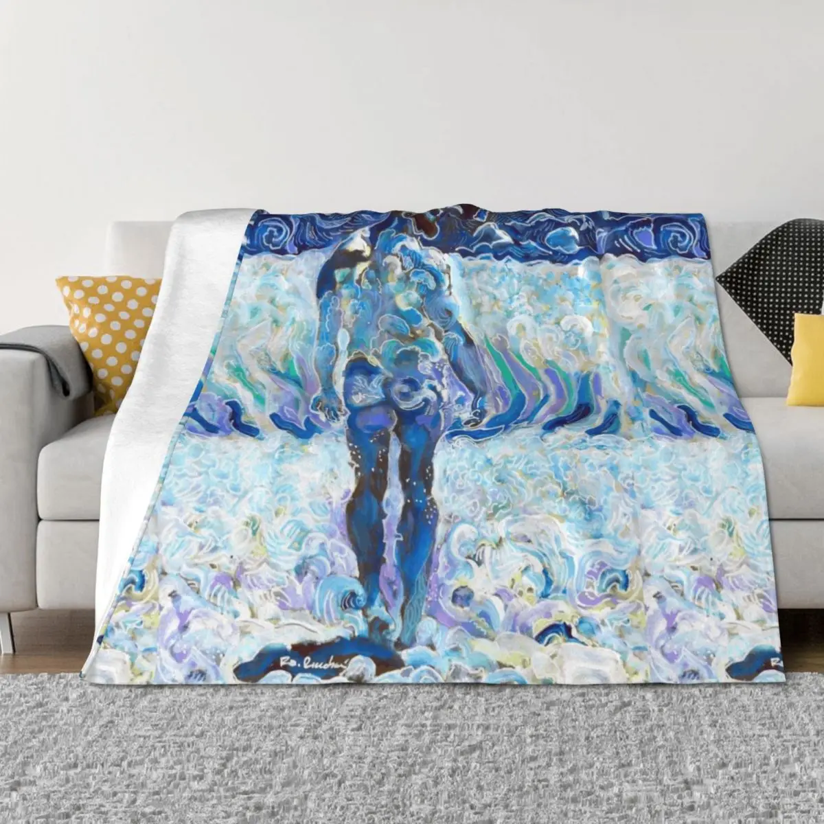 

King Neptune Walks The Seven Seas Throw Blanket Nap sofa bed Plush Blankets