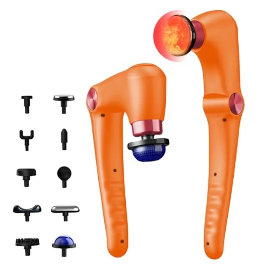 

Massage Gun with Heat and Cold Therapy for Deep Tissue Percussion Massage 9 Speed Settings Adjustable for Back Shoulders Legs 1