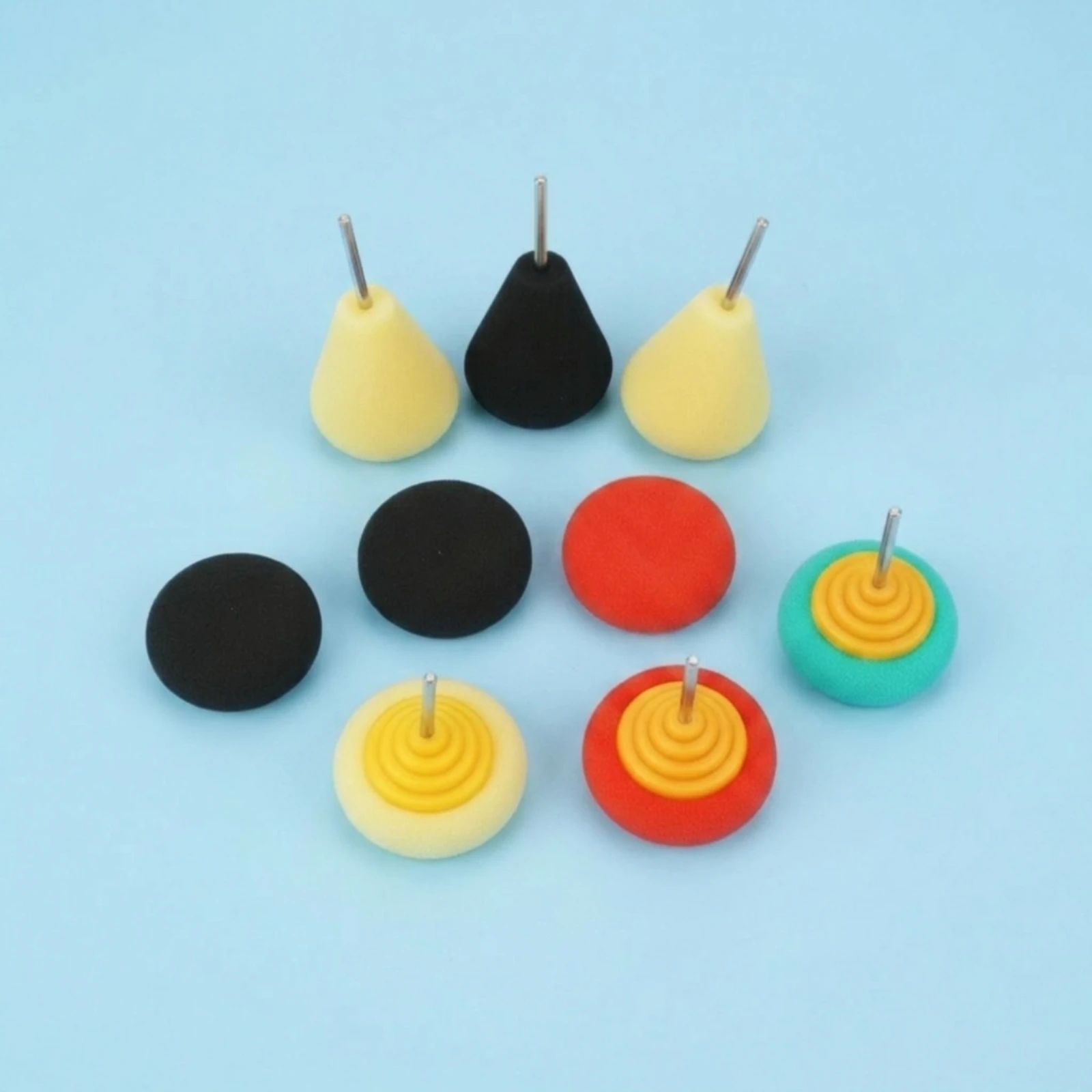 Polishing Sponge with Shank Detail Foam Polishing Head Buffing Pads Compact Versatile for Hobbyists