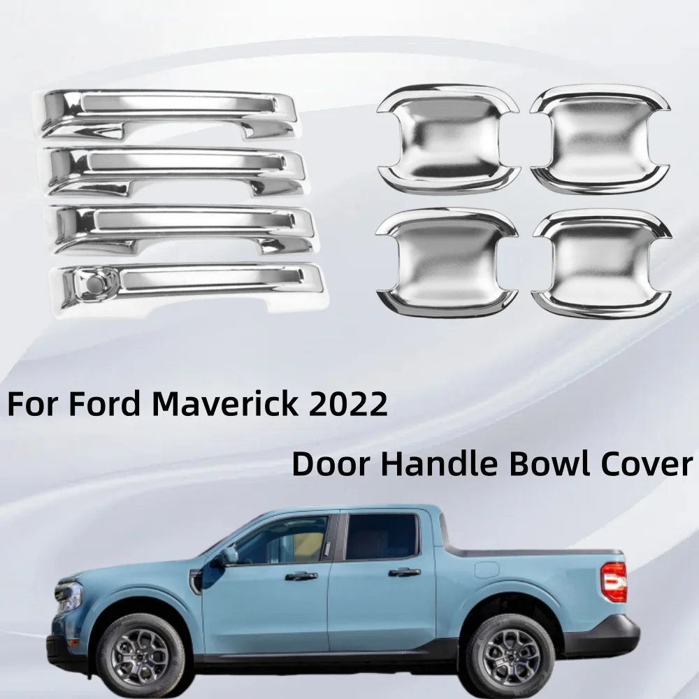 

For Ford Maverick 2022 Car Stickers Door Handle Cover Car Accessories Exterior Components Decorate Trim Paste Style