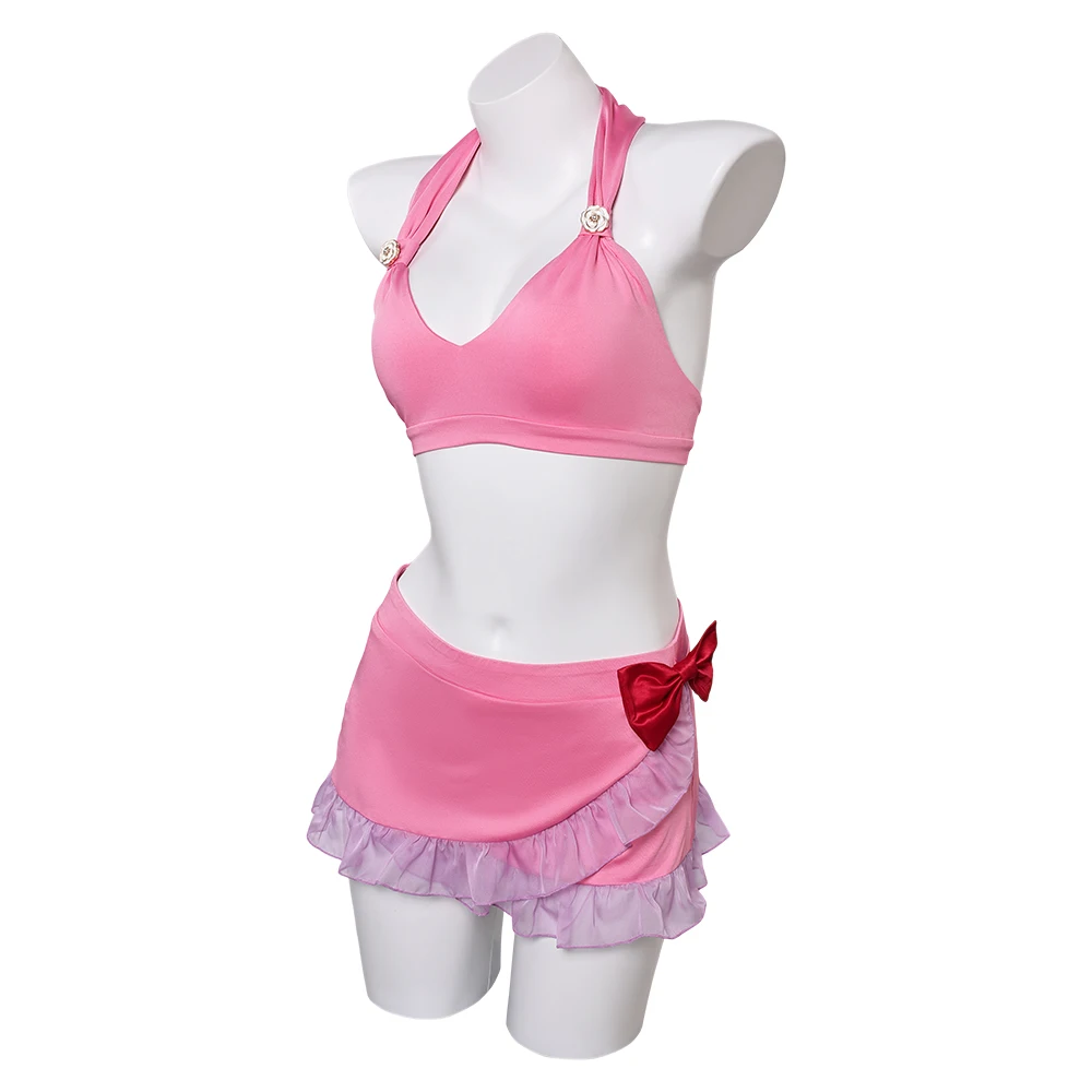 Final Cos Nette ahiith Cosplay pour femmes adultes, haut de bikini, jupe, maillots de bain, costume, tenues d'Halloween, fête de carnaval, trempé