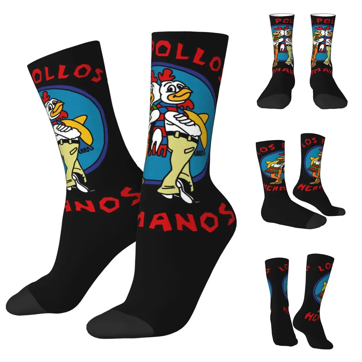 

Los Pollos Hermanos Breaking Bad cosy Unisex Socks,Hiking Happy 3D printing Socks,Street Style Crazy Sock