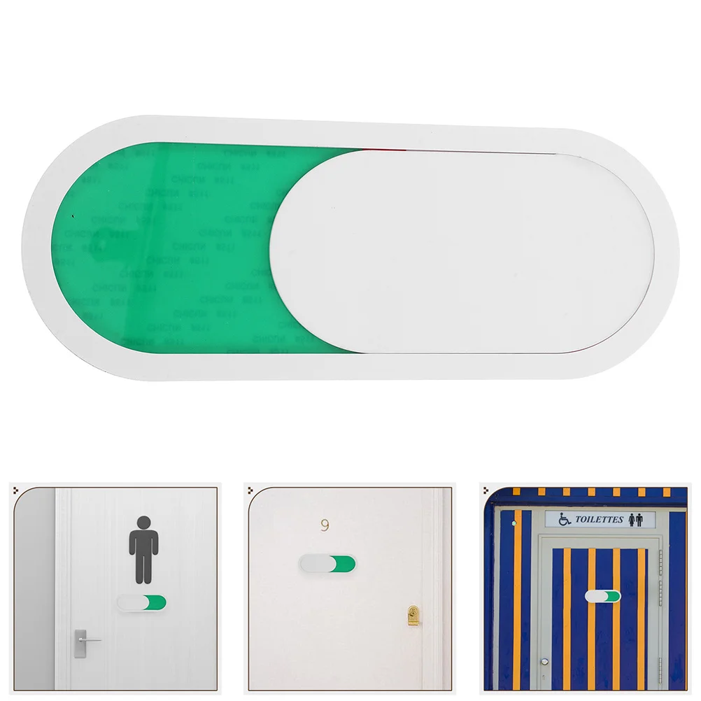 

2 pcs Bathroom Occupied Sign Acrylic Slider Door Indicator For Office Restroom Privacy Desk Status In Use Available Vacant Busy