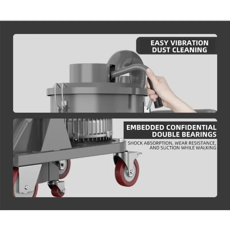 مكنسة كهربائية صناعية عامة عالية الكفاءة في استخدام الطاقة 380 فولت لورش عمل مستودع المصنع بقوة 3000 وات مجموعات غبار 80 لتر #5