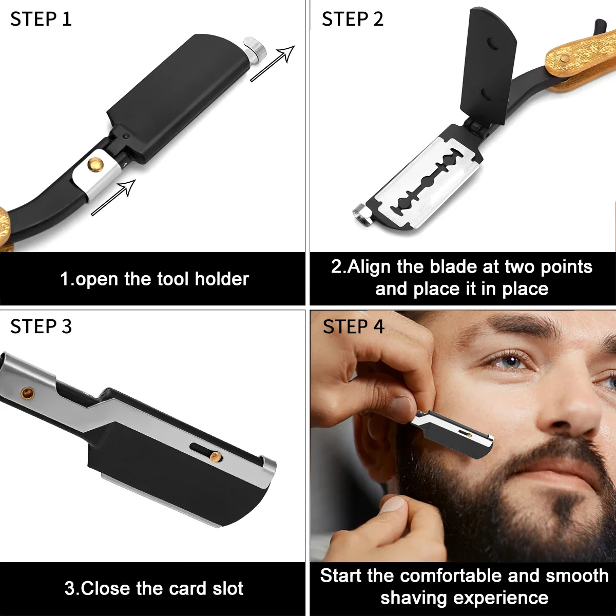 Professional Manual Razor for - Men'S Grooming Eyebrow Shape 评论和价格