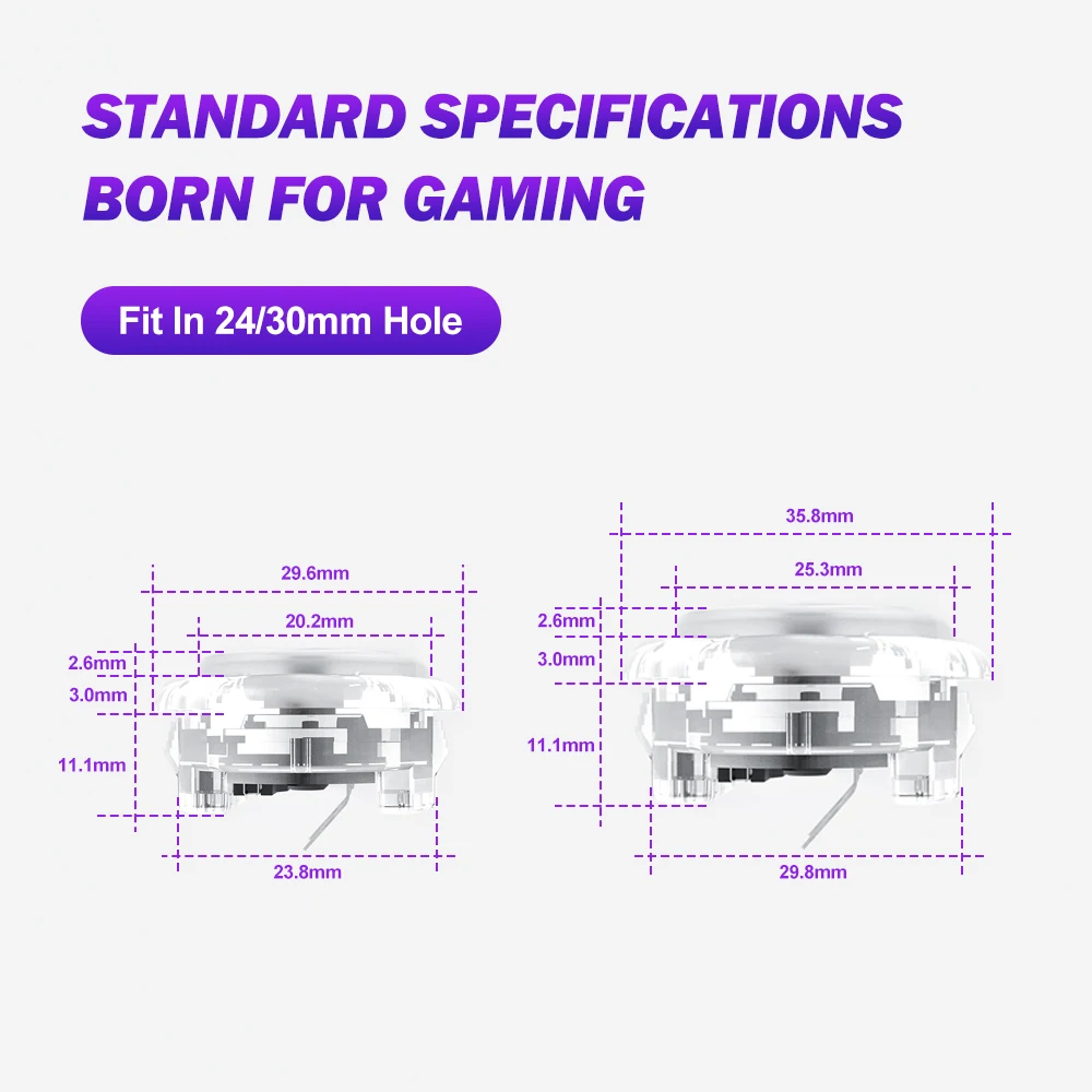 Хрустальные Кнопки, встроенный низкопрофильный переключатель Kailh шоколадной V2 для контроллера Hitbox, аркадный джойстик, уличный истребитель